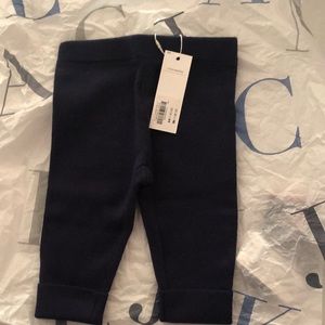 Jamie and Jack Navy knit pants 3 - 6 months